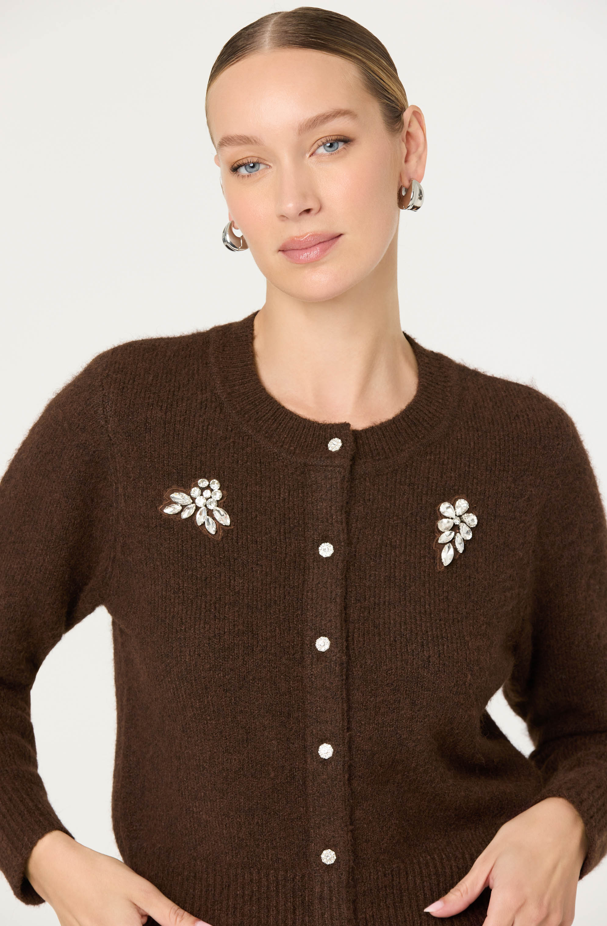 Kalie Rhinestone Embellished Cardigan