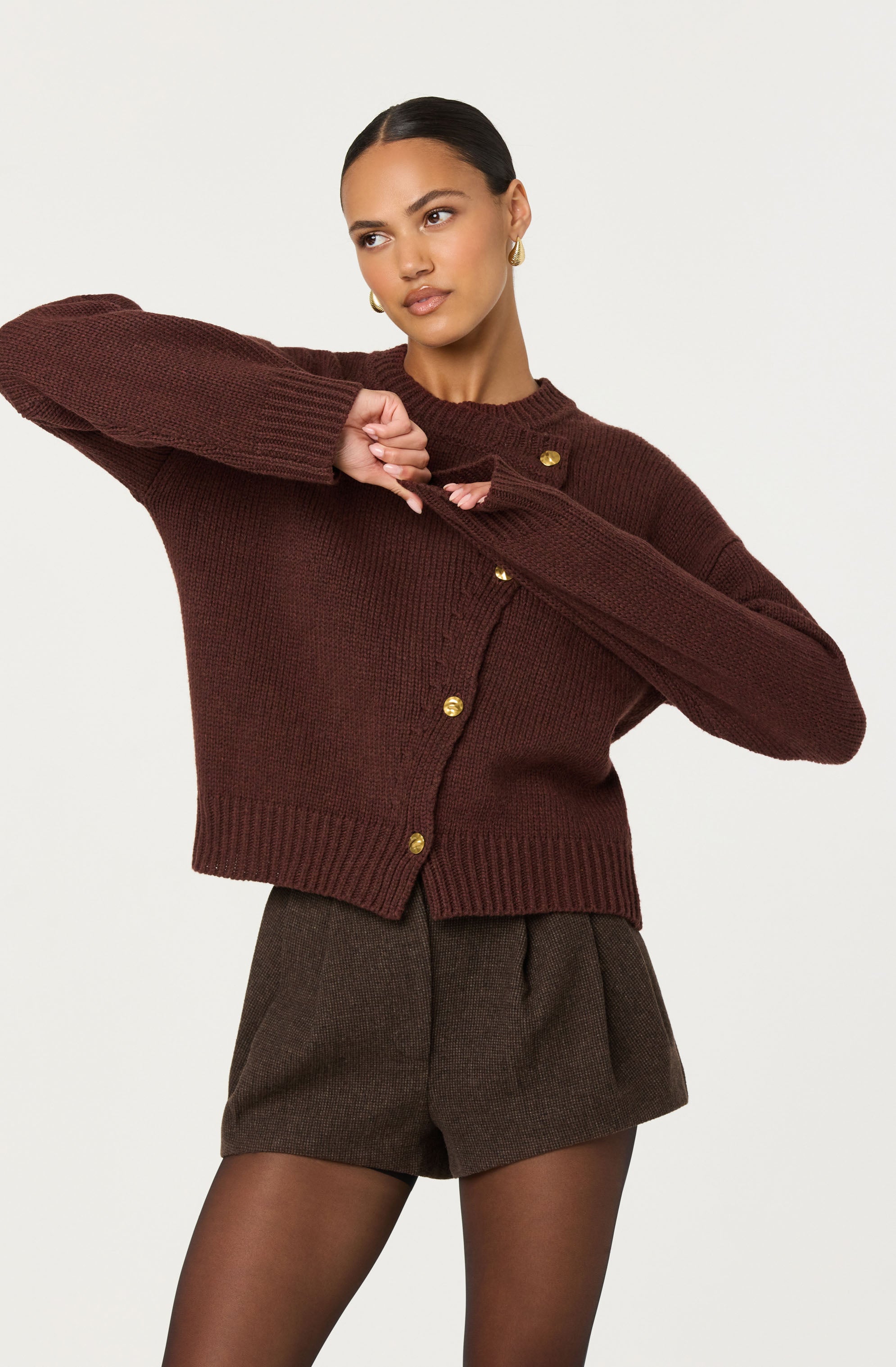 Jackeline Asymmetrical Scarf Cardigan