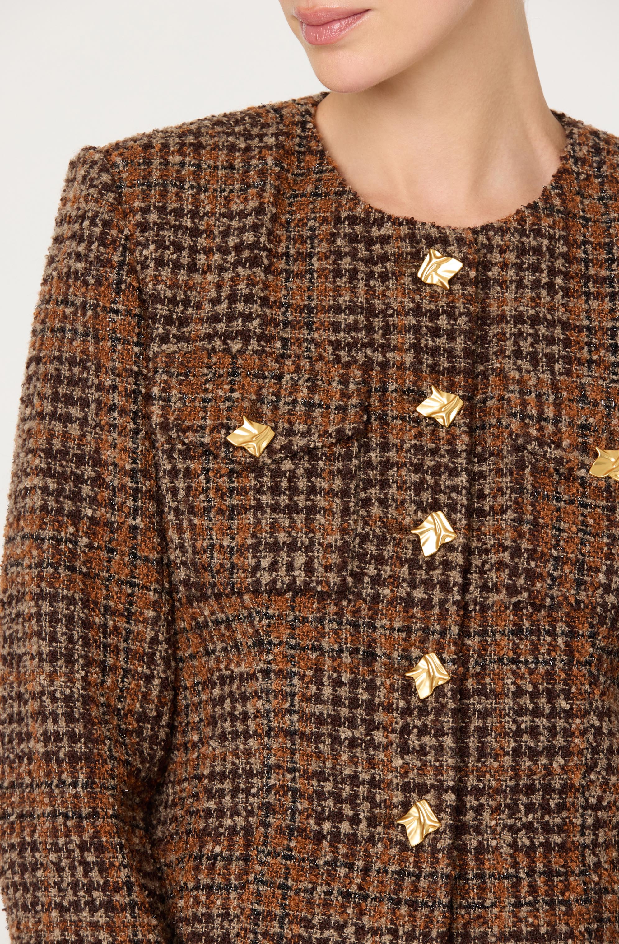 Kyleigh Plaid Tweed Jacket