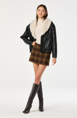 Jonyssa Faux Leather Bomber Jacket
