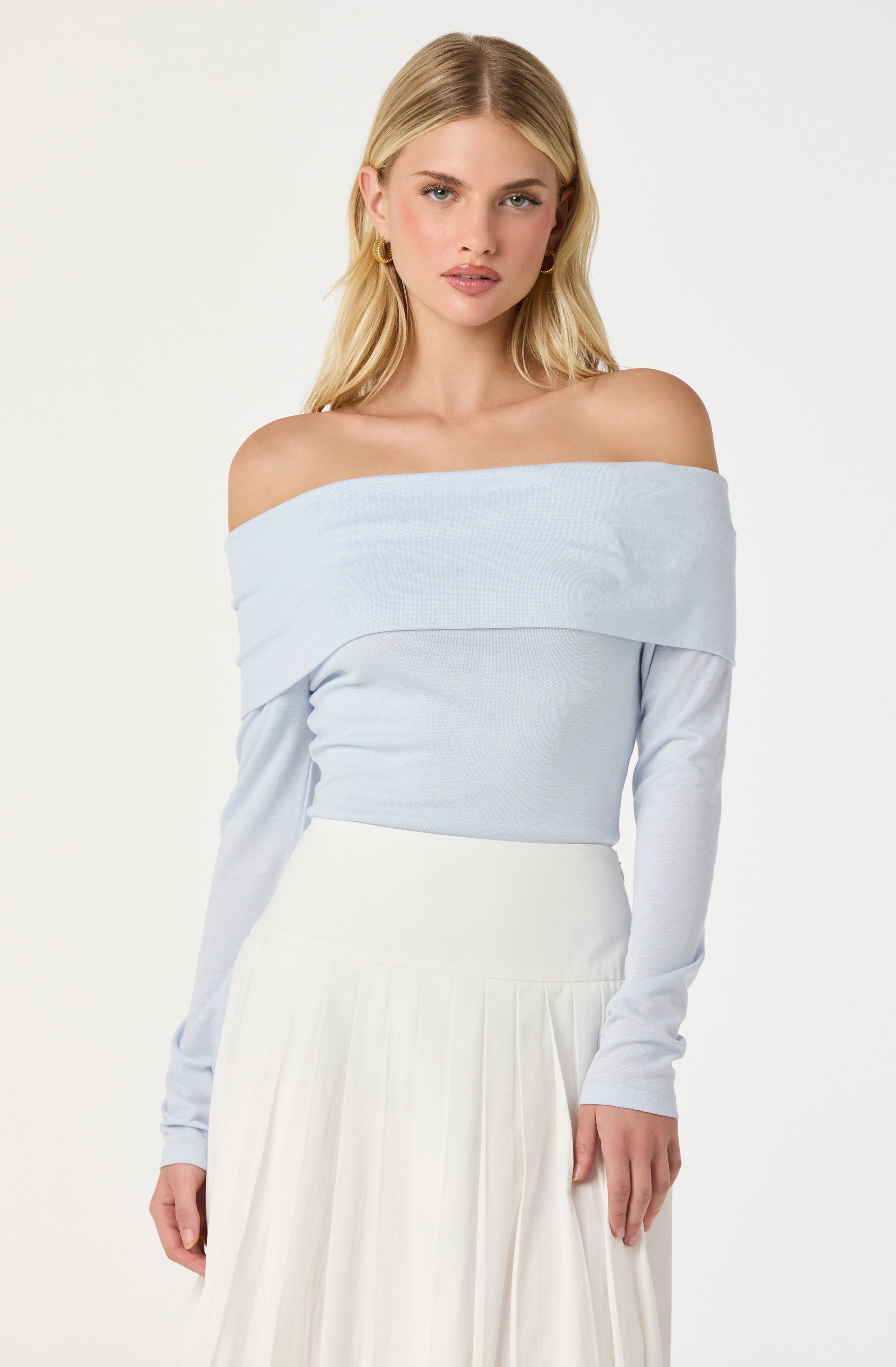 Margie Off-Shoulder Back Bow Top