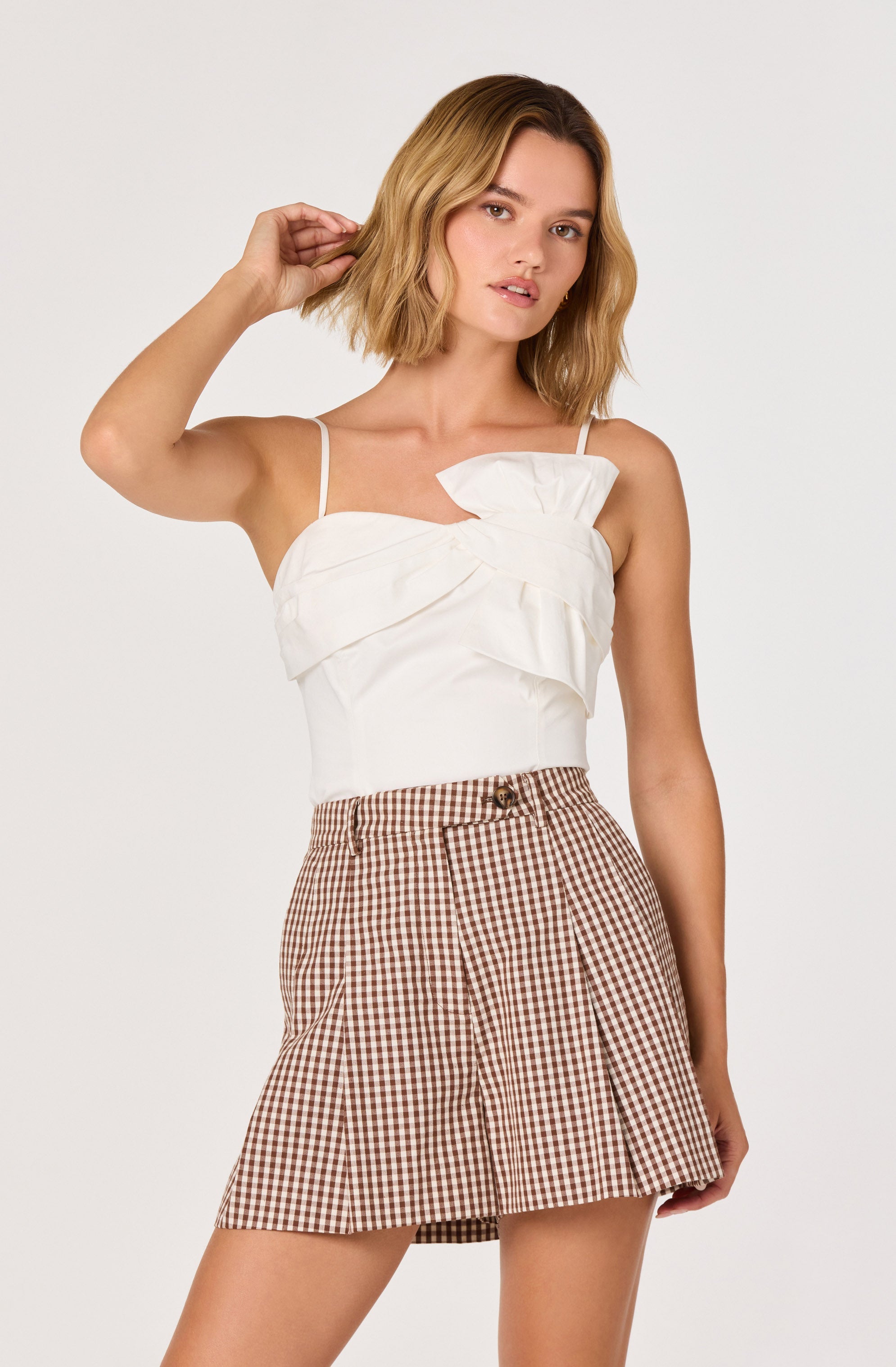 Nakia Bow Detail Cropped Top