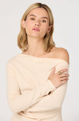 Miah Asymmetric One-Shoulder Knit Top