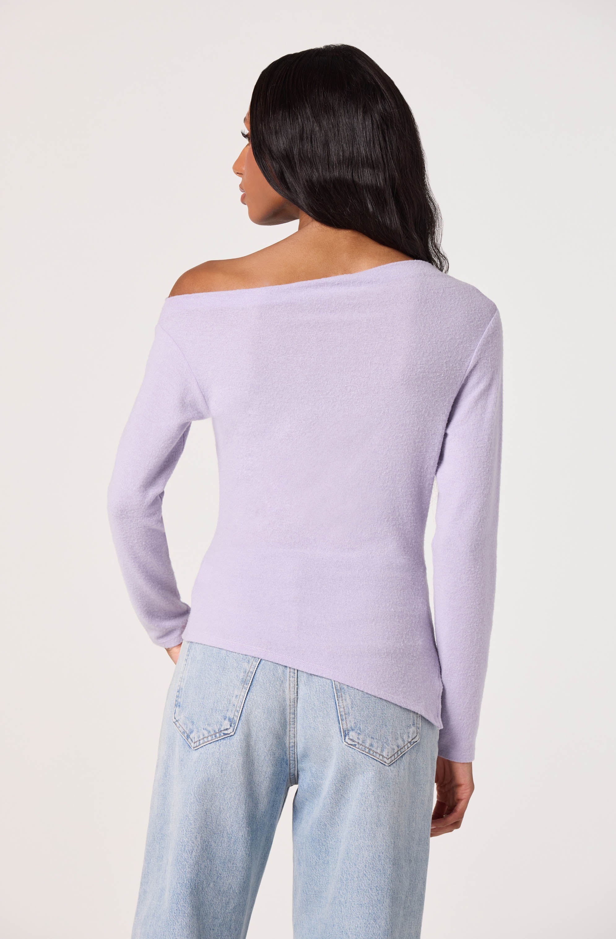 Miah Asymmetric One-Shoulder Knit Top