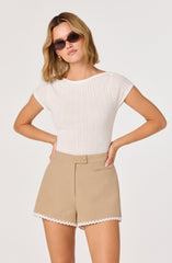 River Open-Knit Eyelet Tee