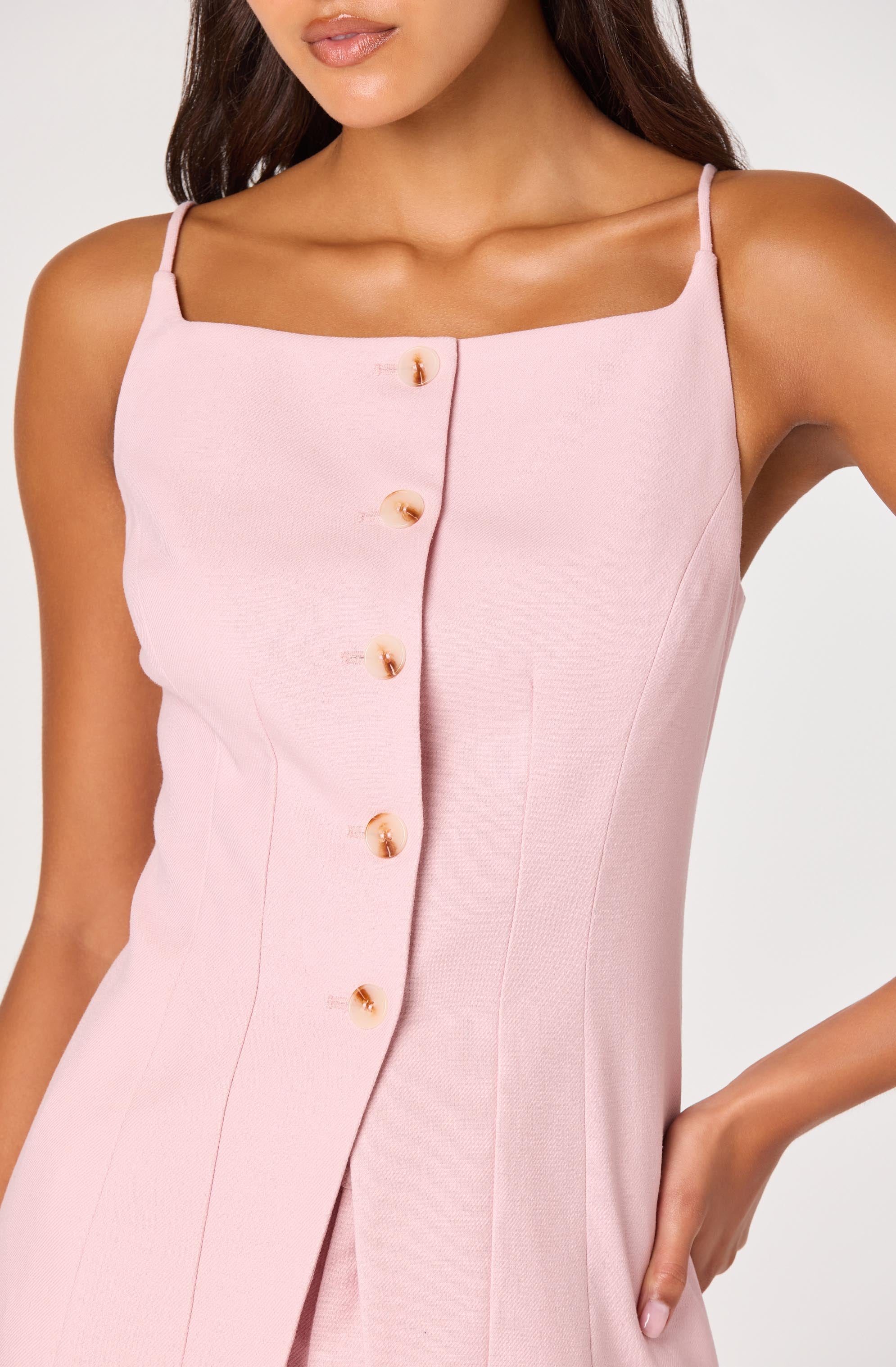Neha Button-Front Longline Top
