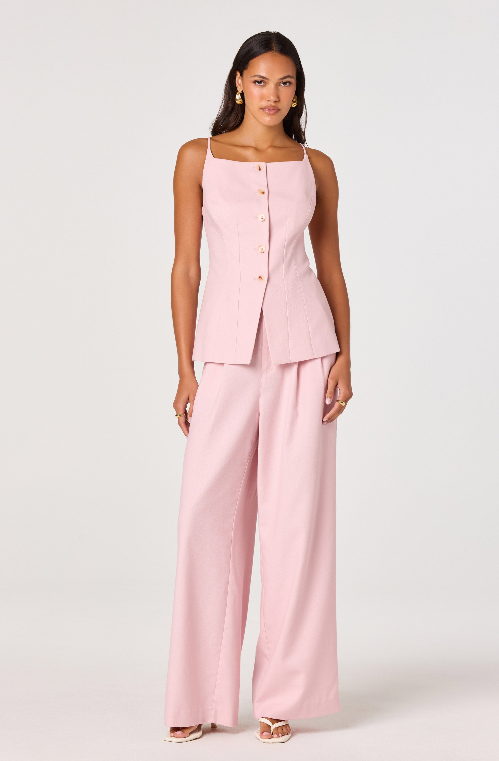Neha Button-Front Longline Top