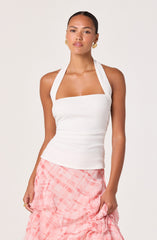 Tate Knit Ruched Halter Top