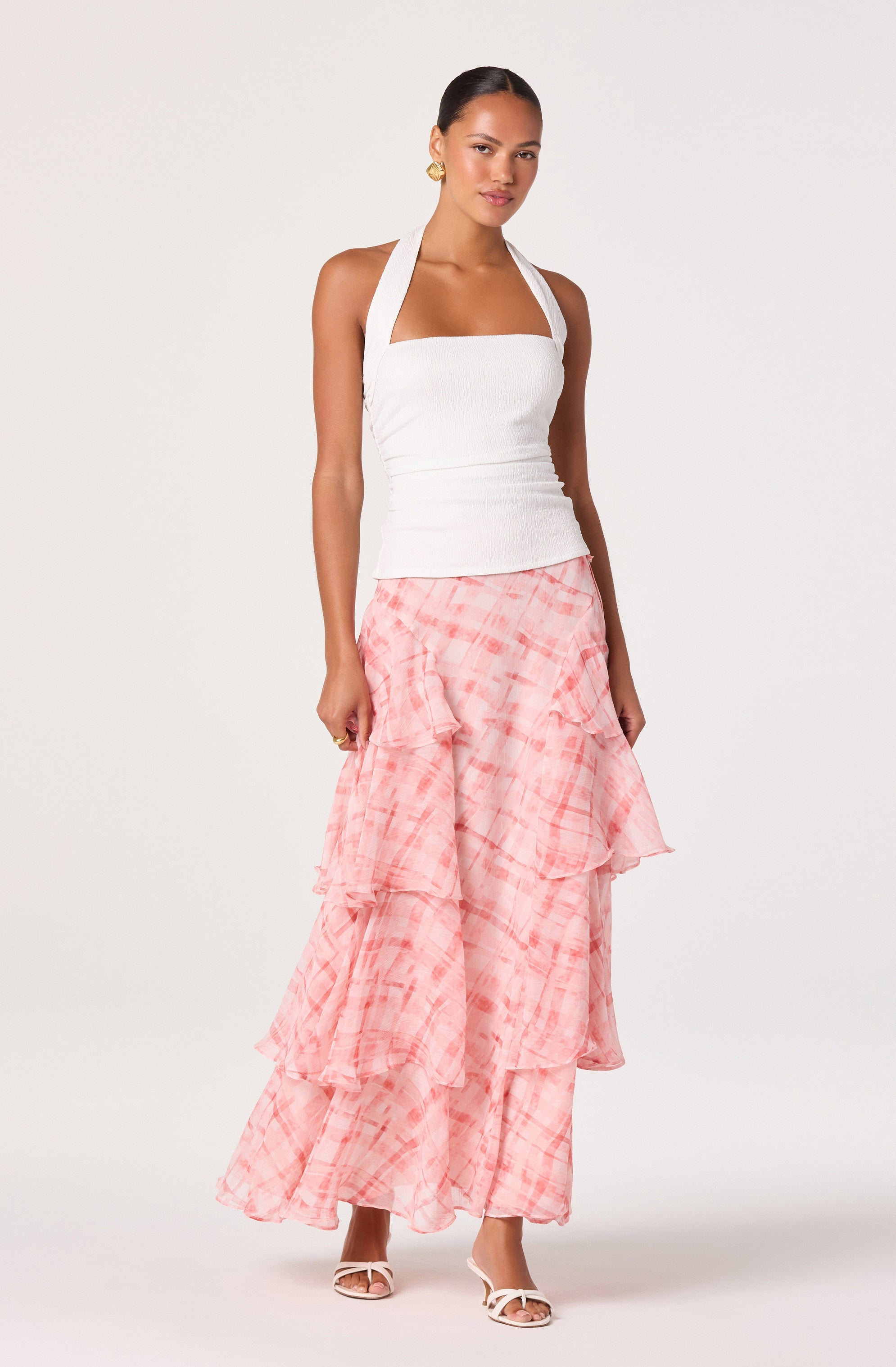 Tate Knit Ruched Halter Top