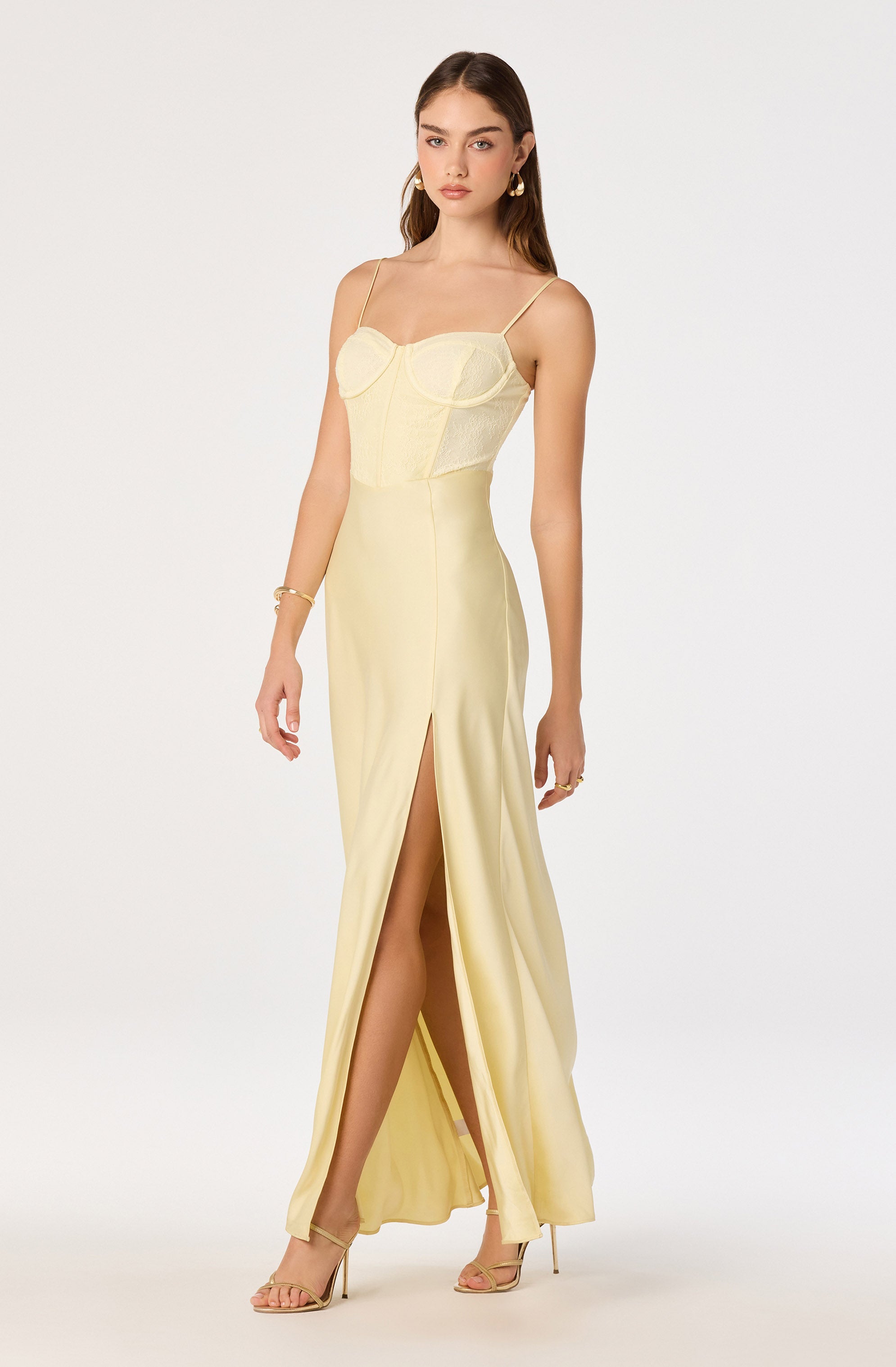 Zinnia Lace Bustier Maxi Gown