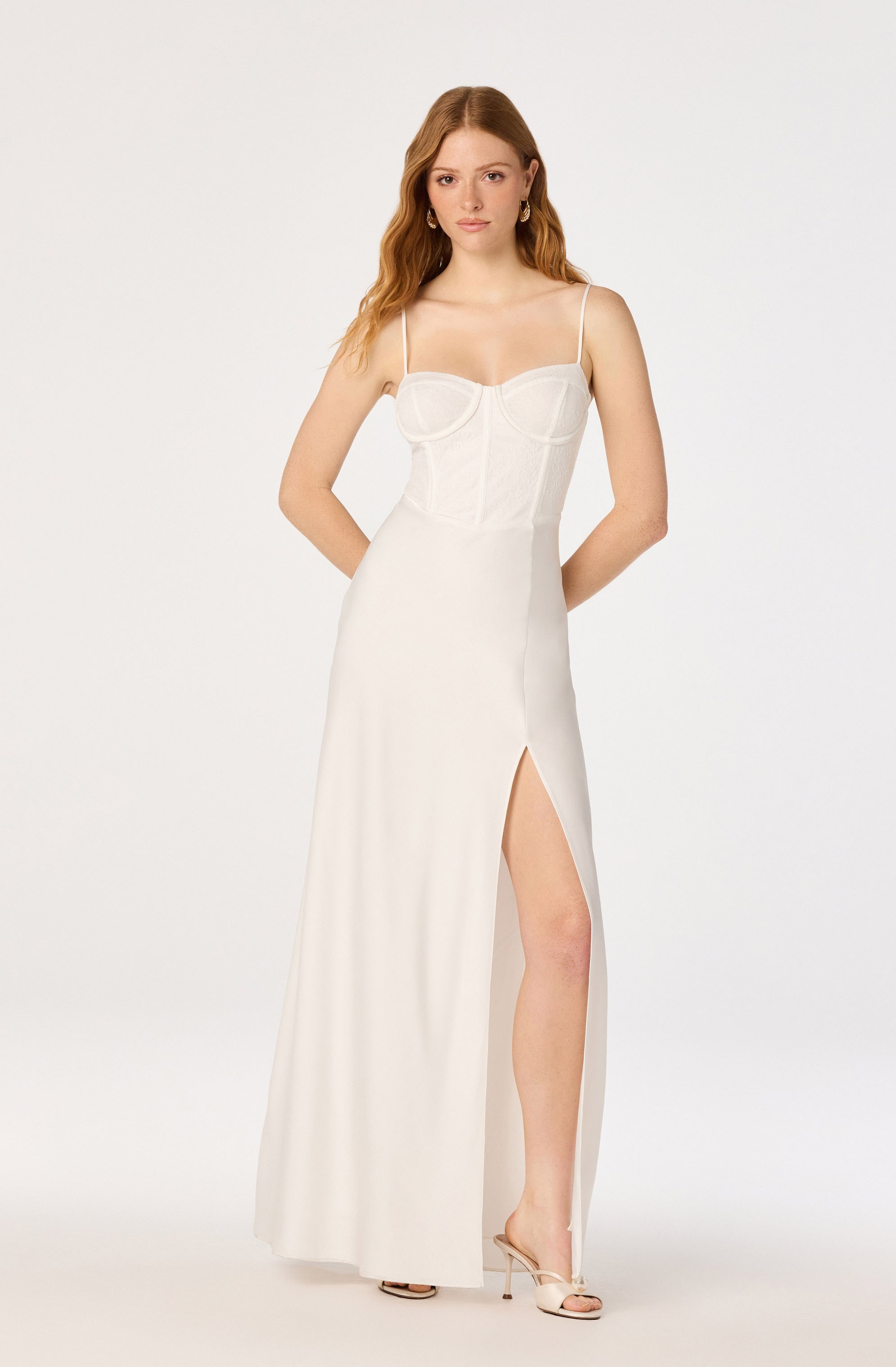 Zinnia Lace Bustier Maxi Gown