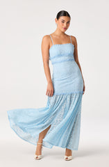 Ruffle Tiered Lace Maxi Dress