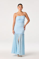 Ruffle Tiered Lace Maxi Dress
