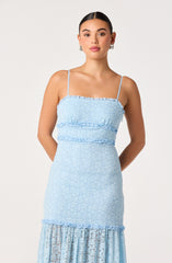 Ruffle Tiered Lace Maxi Dress