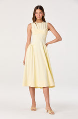 Seraphina Pleated Twist Corset Midi Dress