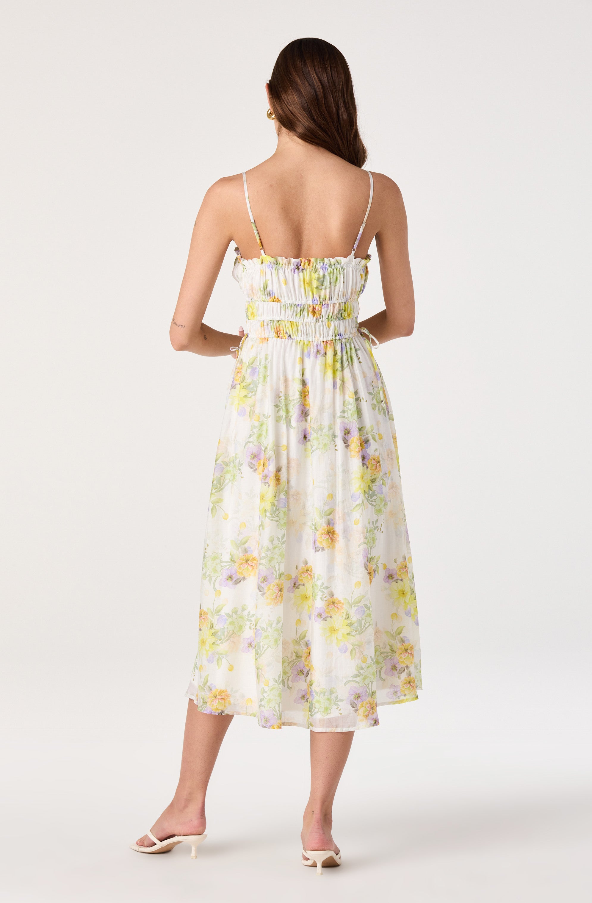 Maren Smocked Floral Midi Dress