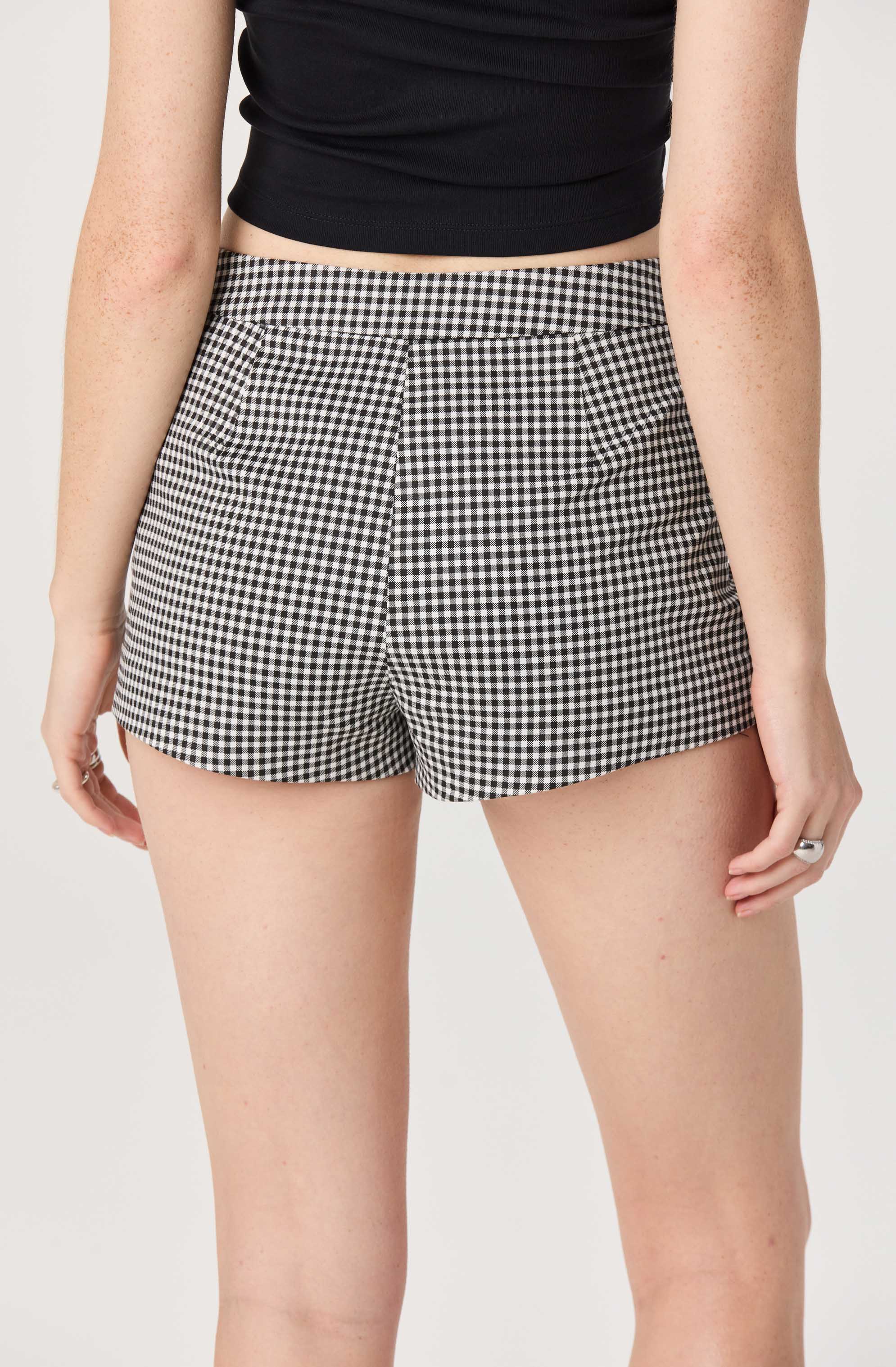 Valerie High-Rise Gingham Hot Pants