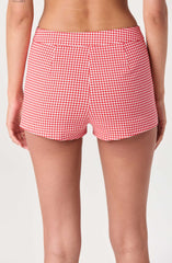 Valerie High-Rise Gingham Hot Pants