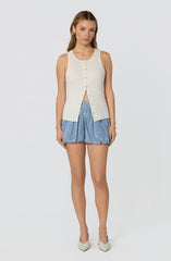 Kailey Floral Gingham High-Rise Bubble Shorts