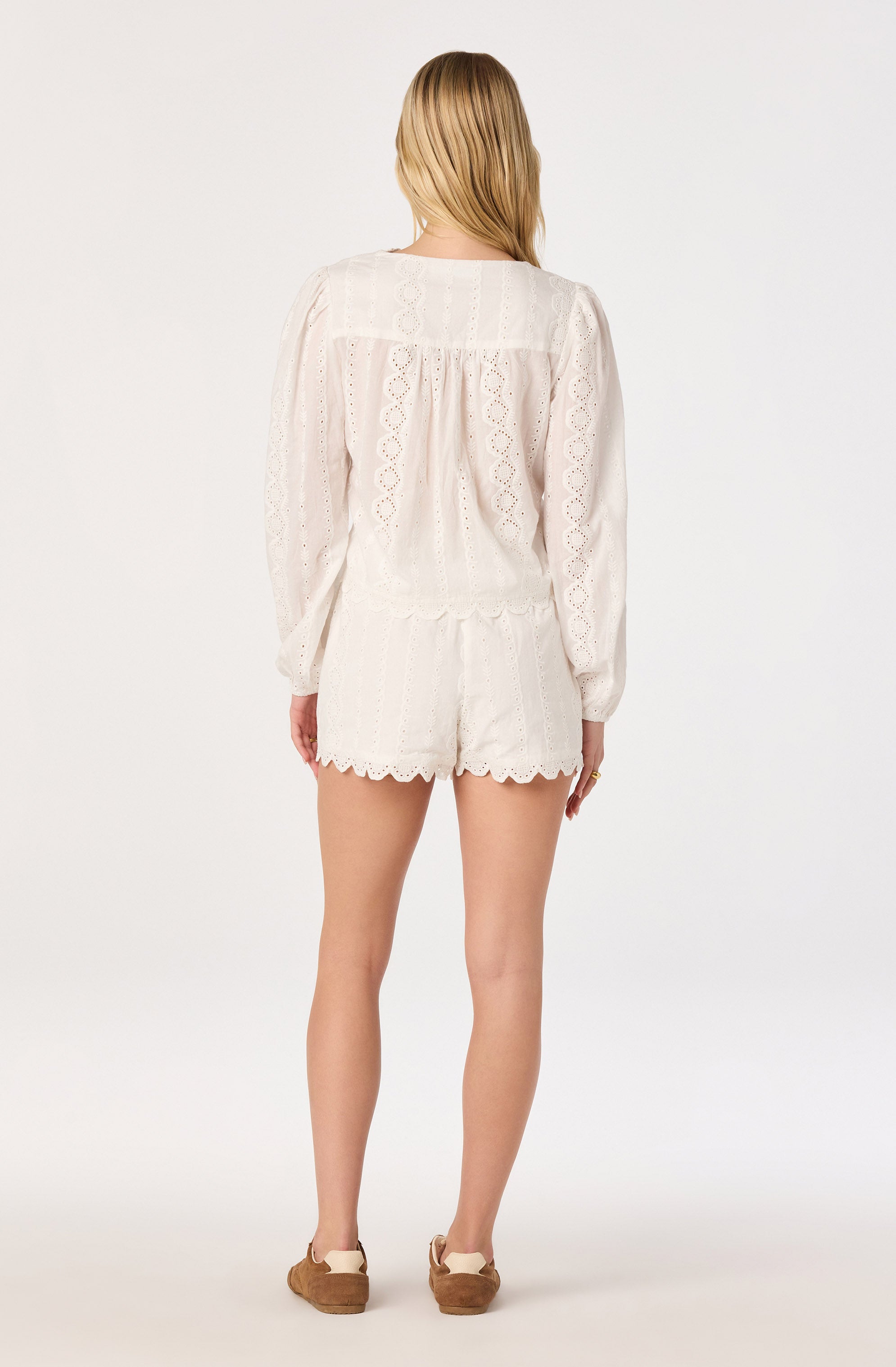 Leah Eyelet Embroidered Shorts