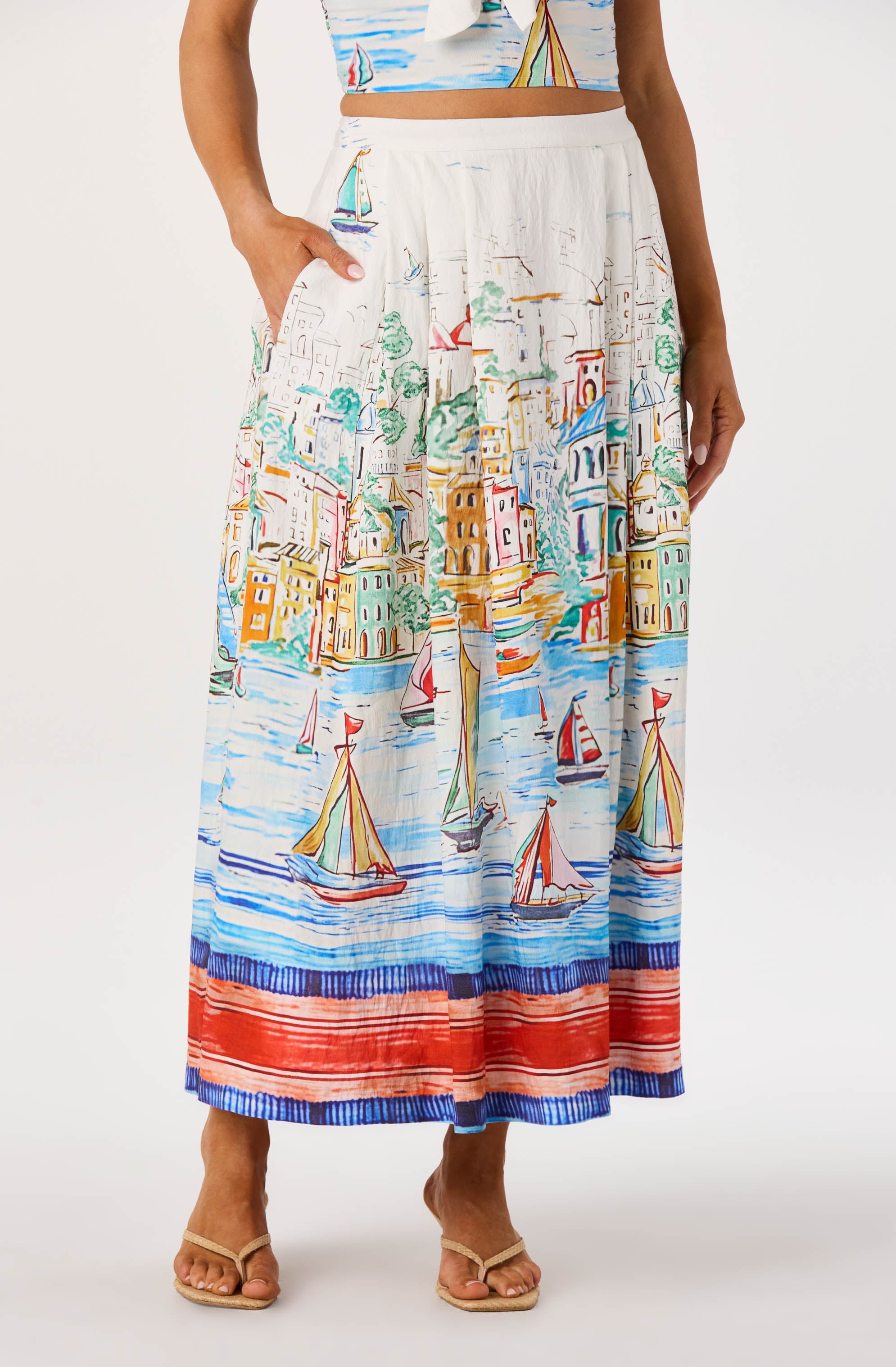 Wendy Pleated Midi Skirt