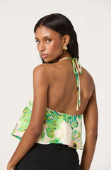 Satin Halter Neck Top