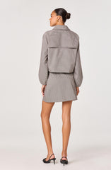 Cropped Tailored Balloon Sleeve Jacket
