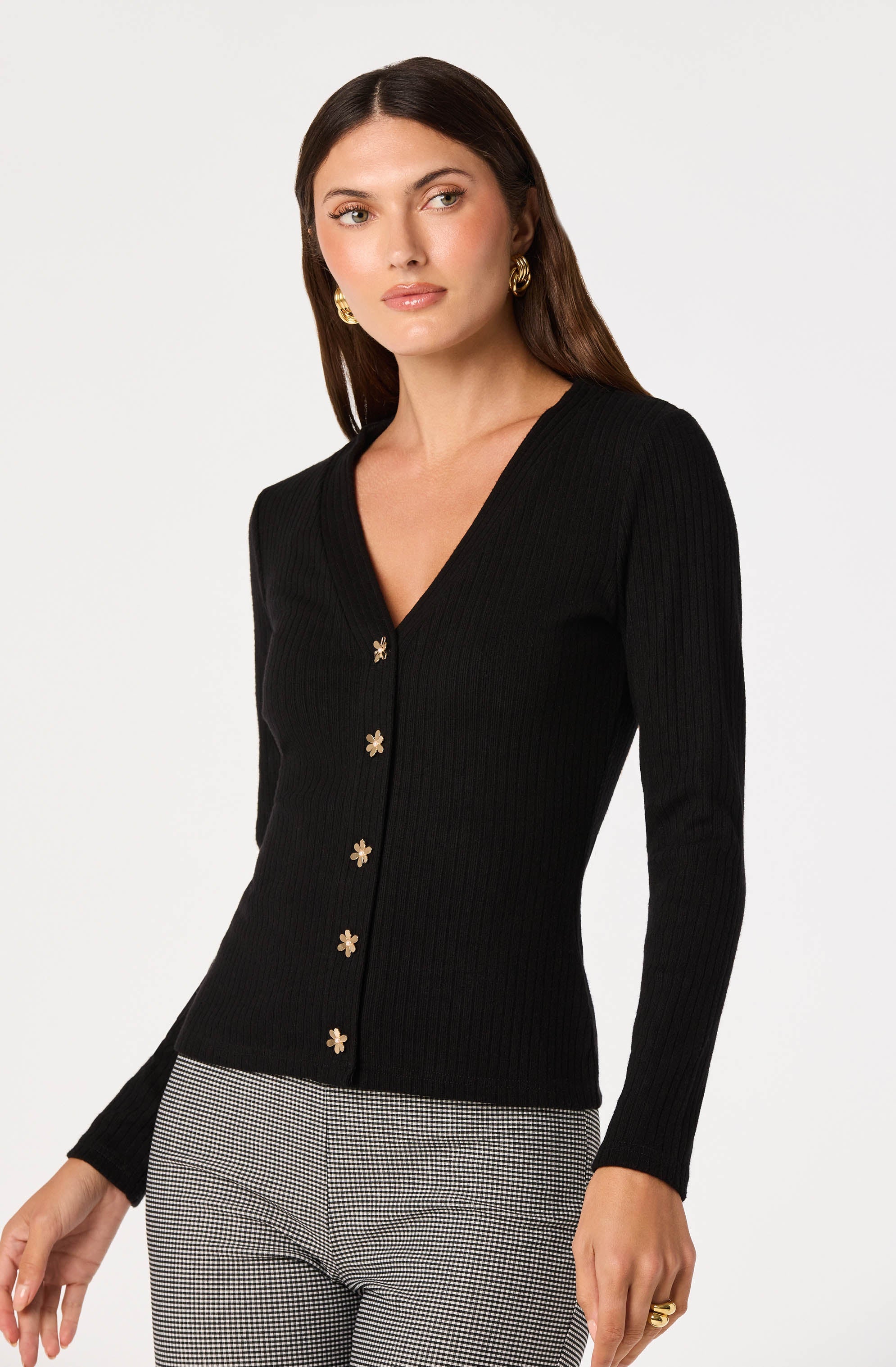 Mckenzie Ribbed V-Neck Cardigan