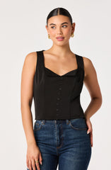 Maddison Scalloped Crochet Trim Tank
