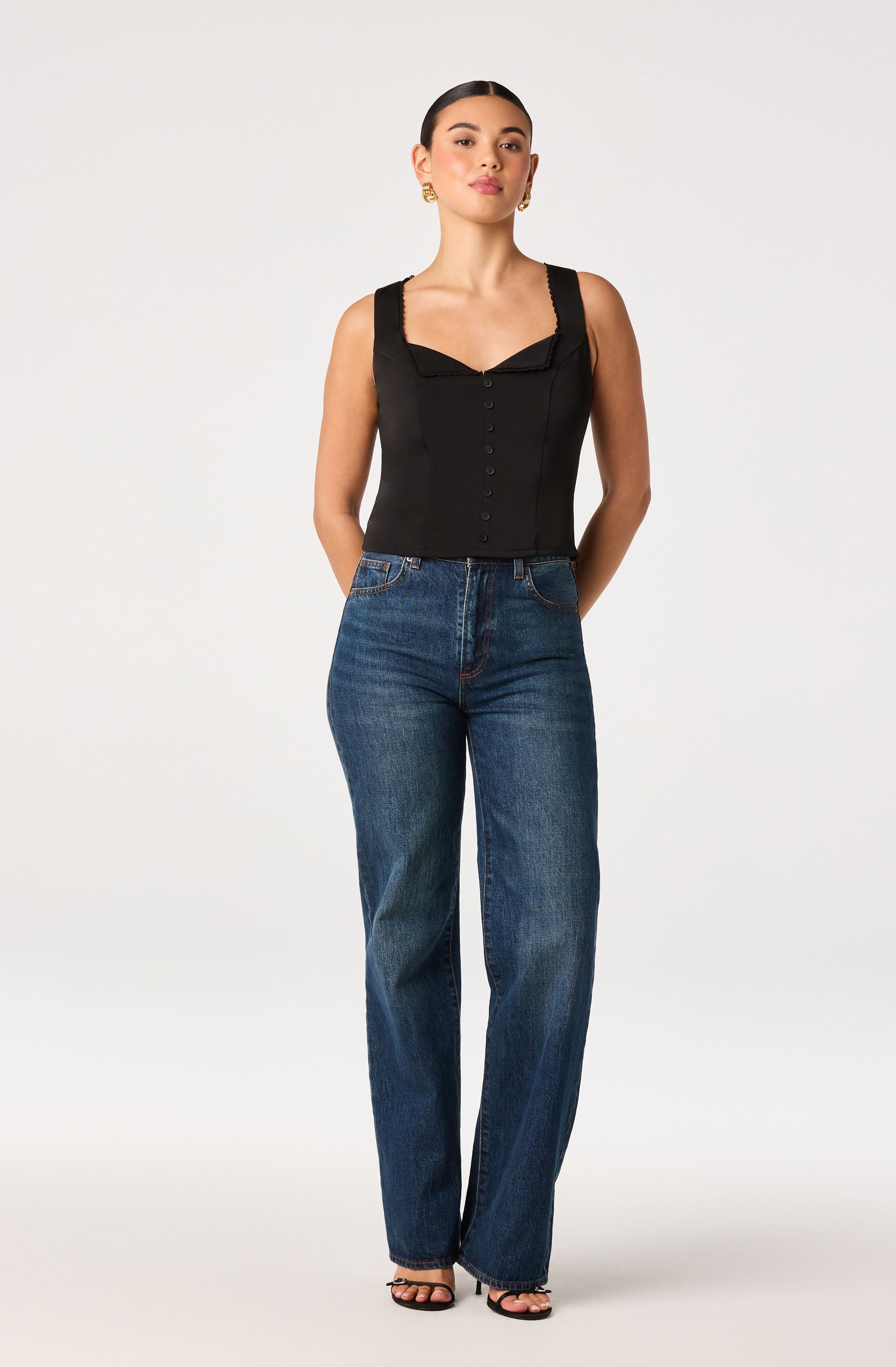 Maddison Scalloped Crochet Trim Tank