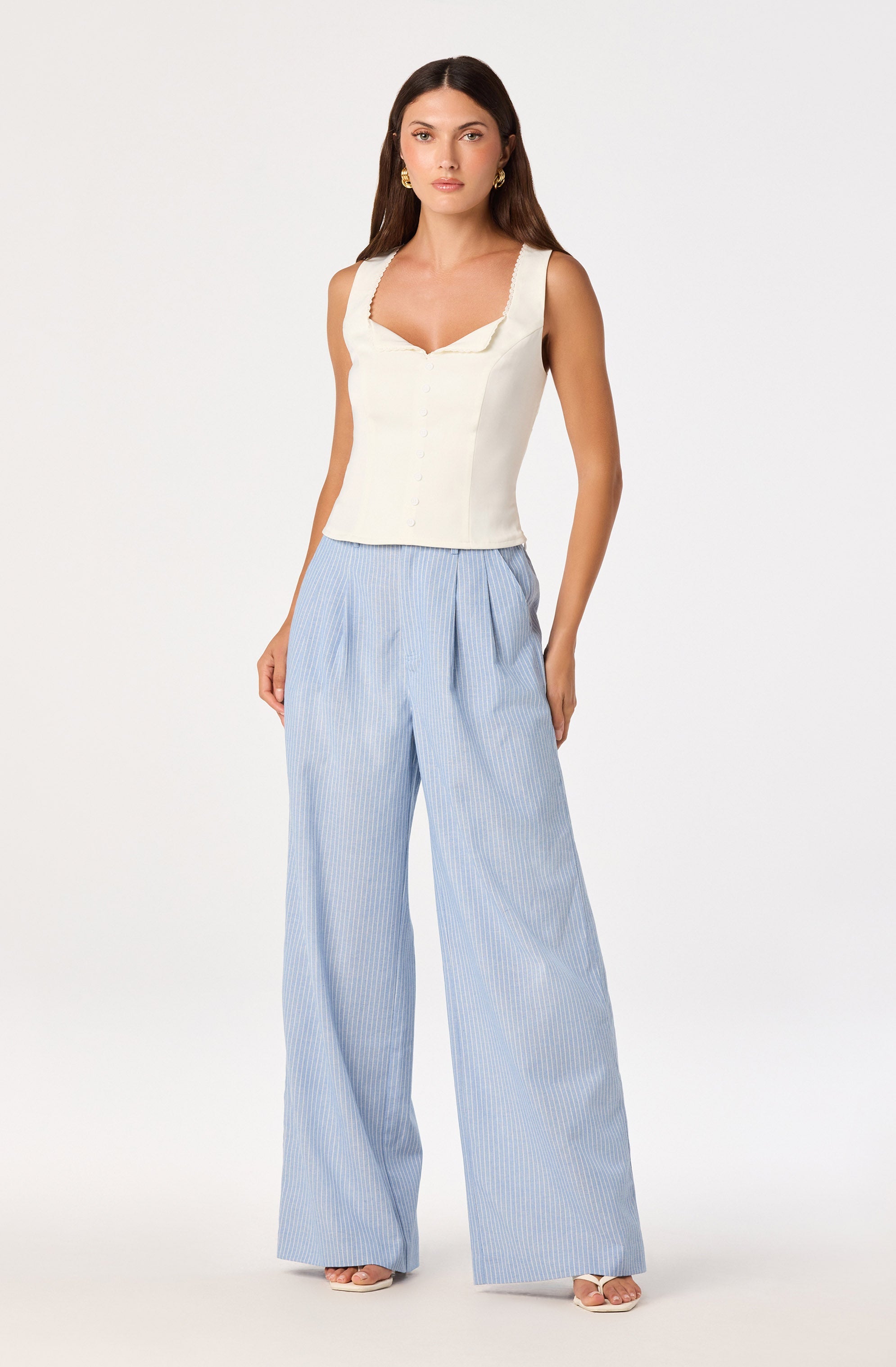 Maddison Scalloped Crochet Trim Tank