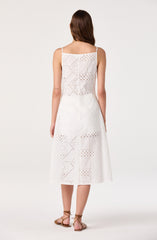 Mercy Eyelet Button-Front Tunic Top