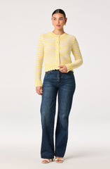 Karly Striped Open Knit Cardigan