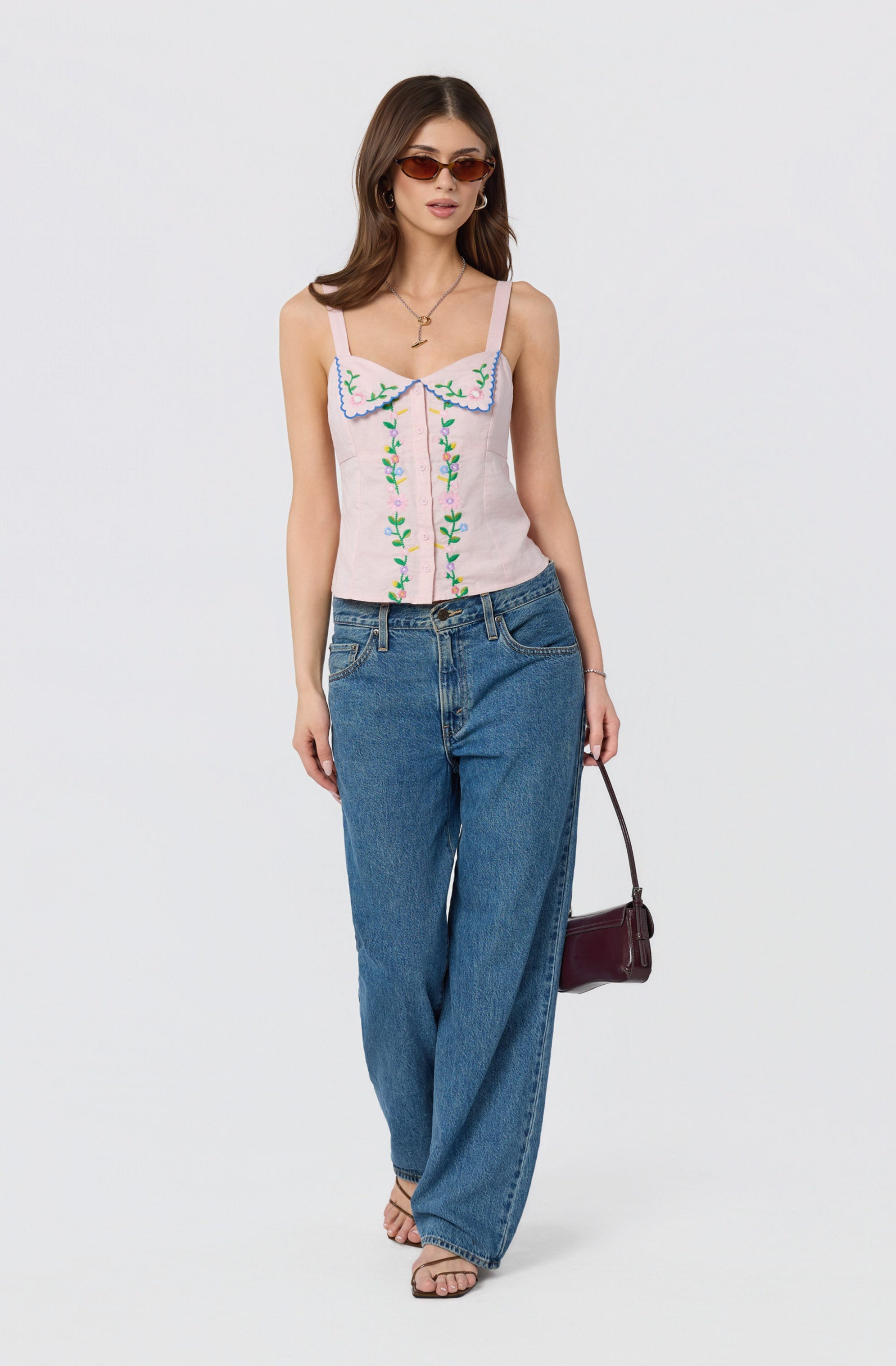 Shaya Floral Embroidered Top