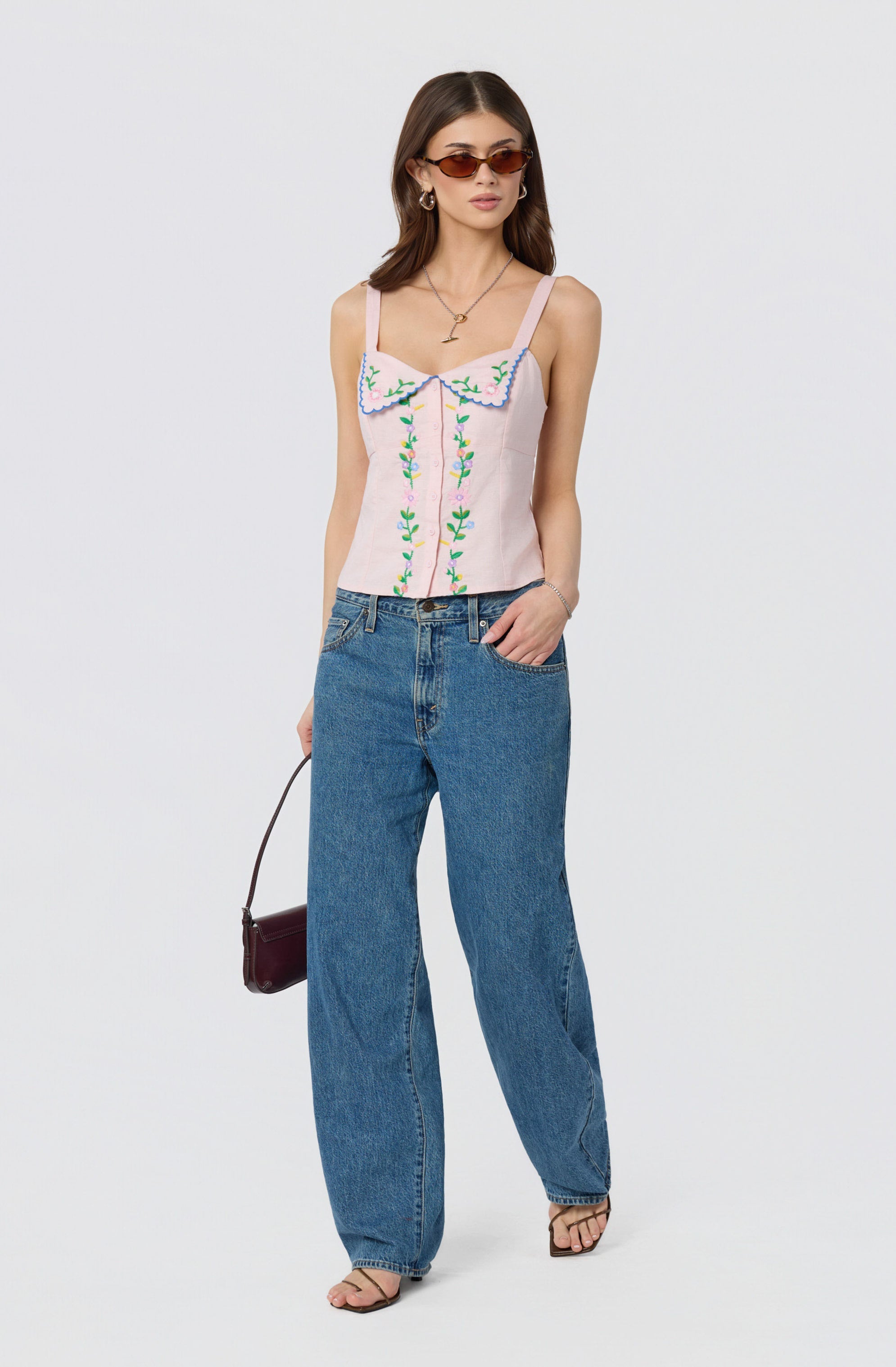 Shaya Floral Embroidered Top