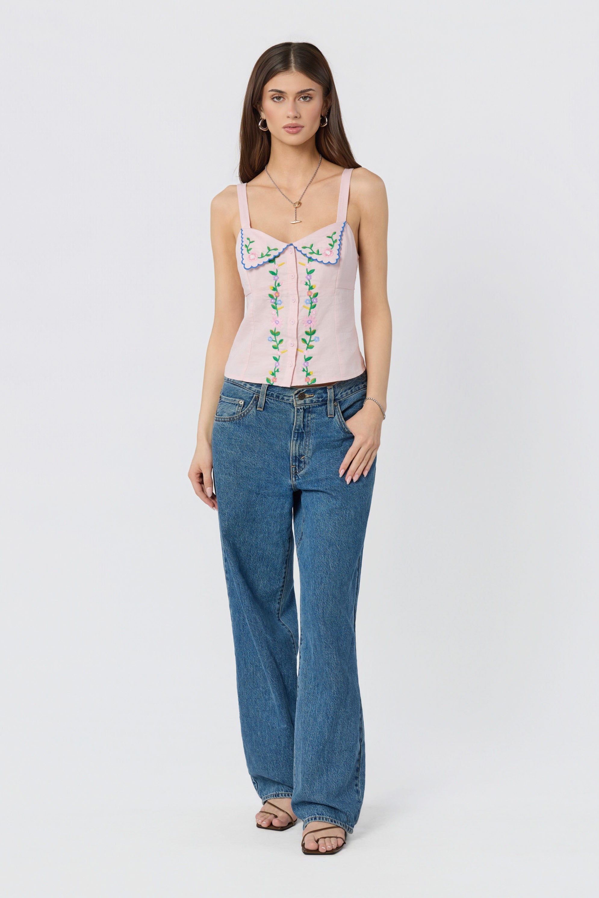 Shaya Floral Embroidered Top