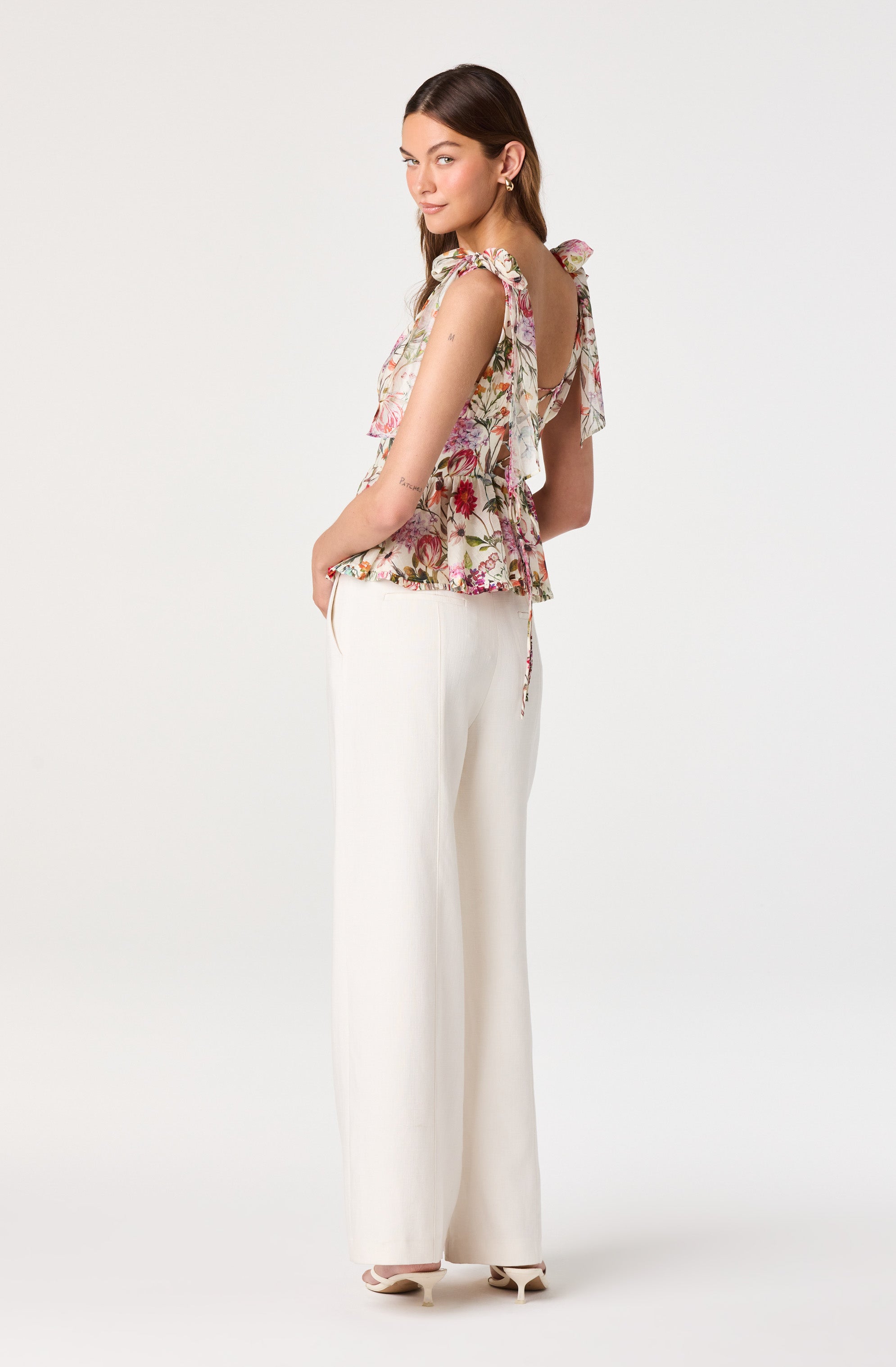 Lenora Floral Corset Peplum Top