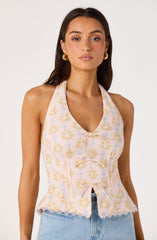 Julia Floral Halter Top